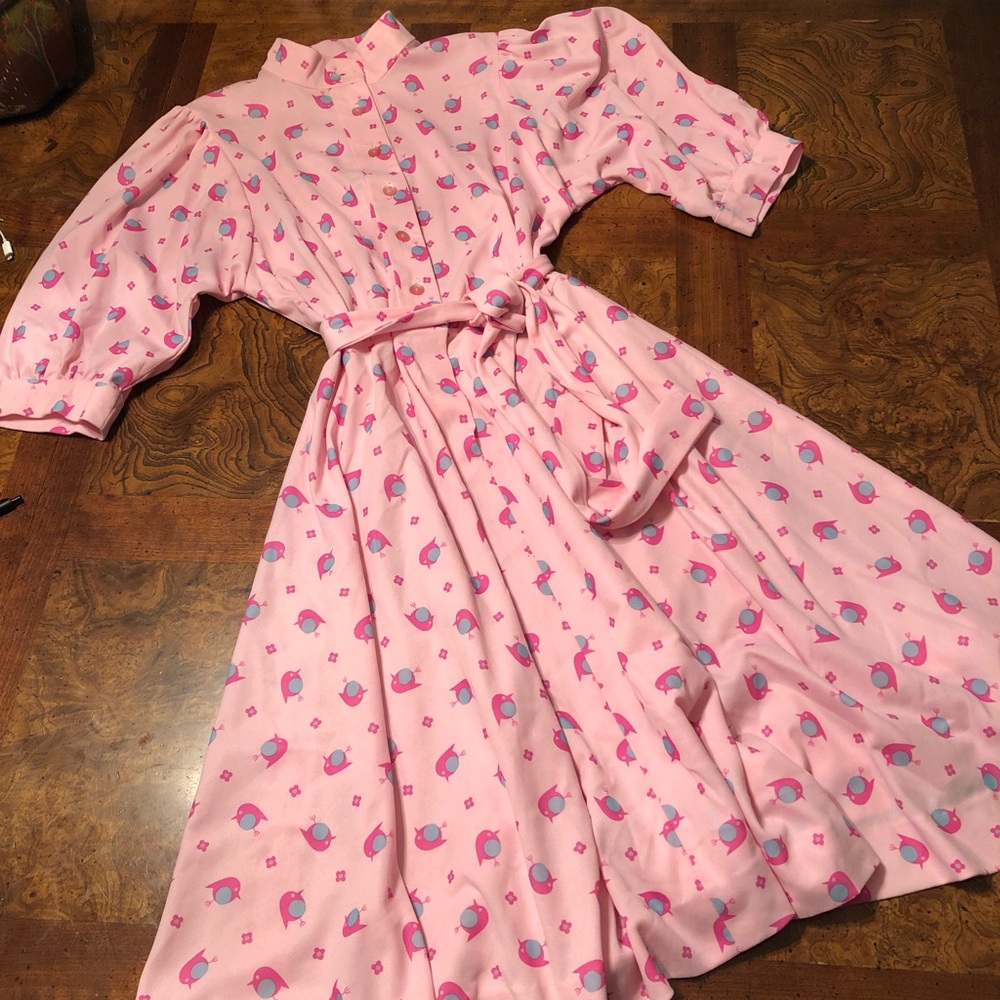 🌳🌳🌳VTG Handmade🌳🌳🌳Partridge Dress🌳🌳